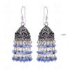 Blue Sapphire Gemstone Faceted Bead Earrings GE06-1001