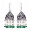 Pearl & Emerald Gemstone Cabochon Bead Earrings GE06-1002