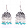 Pearl & Turquoise Gemstone Round Bead Earrings GE06-1003