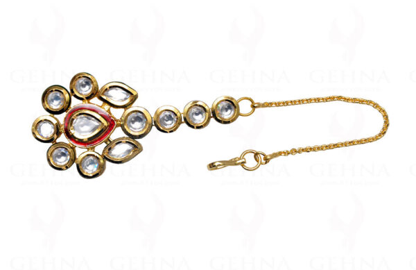 Buy Beautiful Best Quality - Kundan Studded Indian Maang Tikka With Chain FT-1004