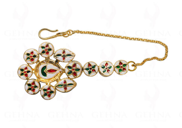 Buy Beautiful Best Quality - Kundan Studded Indian Maang Tikka With Chain FT-1004