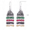 Emerald, Ruby, Blue & Yellow Sapphire Gemstone Bead Earrings GE06-1004