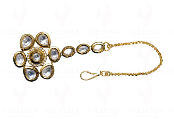 Buy Beautiful Best Quality - Kundan Studded Indian Maang Tikka With Chain FT-1006