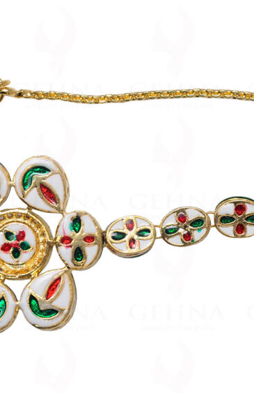 Buy Beautiful Best Quality – Kundan Studded Indian Maang Tikka With Chain FT-1006