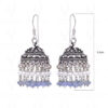 Pearl & Blue Sapphire Gemstone Bead Earrings GE06-1006