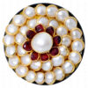 Pearl & Garnet Colour Stone Pacchi Ring Made In Rose Wood PR-1007