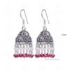 Pearl & Ruby Gemstone Round Bead Earrings GE06-1007