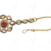 Ruby & Kundan Studded Beautiful Maang Tikka With Chain Wedding Jewelry FT-1009