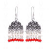 Pearl & Coral Gemstone Round Bead Earrings GE06-1009