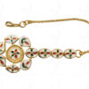 Ruby & Kundan Studded Beautiful Maang Tikka With Chain Wedding Jewelry FT-1009