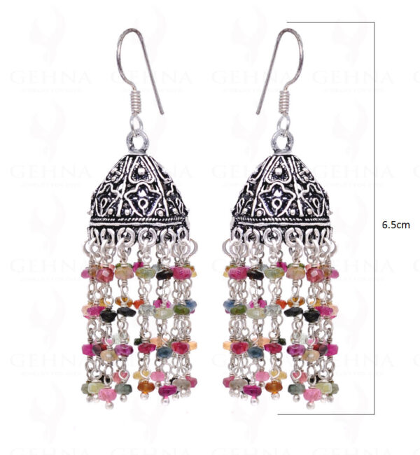 Multi Tourmaline Gemstone Faceted Bead Earrings GE06-1010