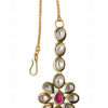 Ruby & Kundan Studded Beautiful Maang Tikka With Chain Wedding Jewelry FT-1011