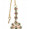 Ruby & Kundan Studded Beautiful Maang Tikka With Chain Wedding Jewelry FT-1011