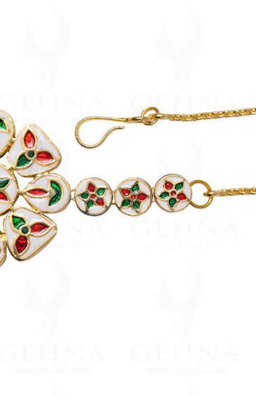Buy Beautiful Best Quality – Kundan Studded Indian Maang Tikka With Chain FT-1012