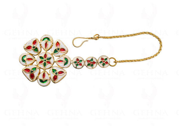 Buy Beautiful Best Quality - Kundan Studded Indian Maang Tikka With Chain FT-1012