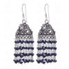 Blue Sapphire Gemstone Faceted Bead Earrings GE06-1015