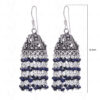 Blue Sapphire Gemstone Faceted Bead Earrings GE06-1015