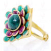 Pleasing Pacchi Ring Made In Ruby & Emerald Colour Stone PR-1016