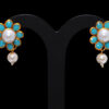 Pacchi Pearl Turquoise Coral Studded Pendant & Earring Set - PN-1017