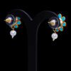 Pacchi Pearl Turquoise Coral Studded Pendant & Earring Set - PN-1017