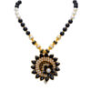 Pearl & Black Onyx Studded Pendant & Earring Set - PN-1019