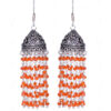 Carnelian Gemstone Faceted Bead Earrings GE06-1021