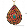 Emerald, Red Jasper & Black Spinel Gemstone Studded Pacchi Set PP-1021