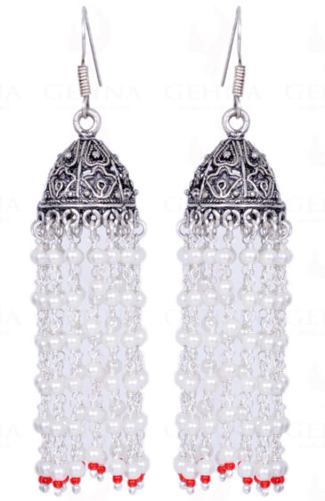 Pearl Studded Round Bead Earrings GE06-1022