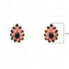 Black Spinel & Rose Quartz Gemstone Studded Pacchi Set PP-1024