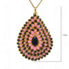 Black Spinel & Rose Quartz Gemstone Studded Pacchi Set PP-1024
