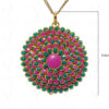 Ruby & Green Onyx Gemstone Studded Pacchi Set PP-1025