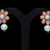 Pearl & Rose Quartz Studded Pacchi Pendant & Earring Set - PN-1029