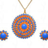 Carnelian & Dumortierite Gemstone Studded Pacchi Set PP-1031