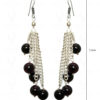 Red Garnet Gemstone Studded Earrings In.925 Silver Overlay GE06-1034