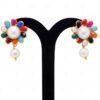Multi Color Stone Studded Pacchi Pendant & Earring Set - PN-1045
