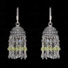 Peridot & Labradorite Gemstone Jhumki Style Earrings In Silver GE06-1053