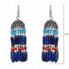 Lapis Lazuli, Coral & Turquoise Gemstone Jhumki Earrings In Silver GE06-1062
