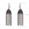 White Moonstone Gemstone Faceted Bead Jhumki In .925 Silver Overlay GE06-1064