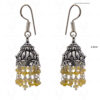 Sapphire Gemstone Faceted Bead Earrings In Silver GE06-1067