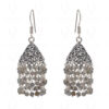 Labradorite Gemstone Studded Faceted Bead Earrings In Silver GE06-1093