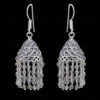 Labradorite Gemstone Studded Faceted Bead Earrings In Silver GE06-1093