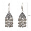 Labradorite Gemstone Studded Faceted Bead Earrings In Silver GE06-1093