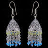 Labradorite, Peridot & Topaz Gemstone Faceted Bead Earrings In Silver GE06-1103