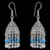 Labradorite, Topaz & Moonstone Gemstone Faceted Bead Earrings In Silver GE06-1111