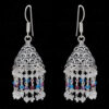 Multicolor Gemstone Faceted Bead Earrings In Silver GE06-1113