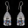 Multicolor Gemstone Faceted Bead Earrings In Silver GE06-1113
