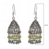 Peridot & Labradorite Gemstone Faceted Bead Earrings In Silver GE06-1123