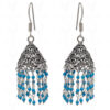 Turquoise Gemstone Bead Earrings In Silver GE06-1124