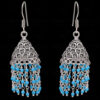 Turquoise Gemstone Bead Earrings In Silver GE06-1124