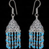 Turquoise Gemstone Bead Earrings In Silver GE06-1124